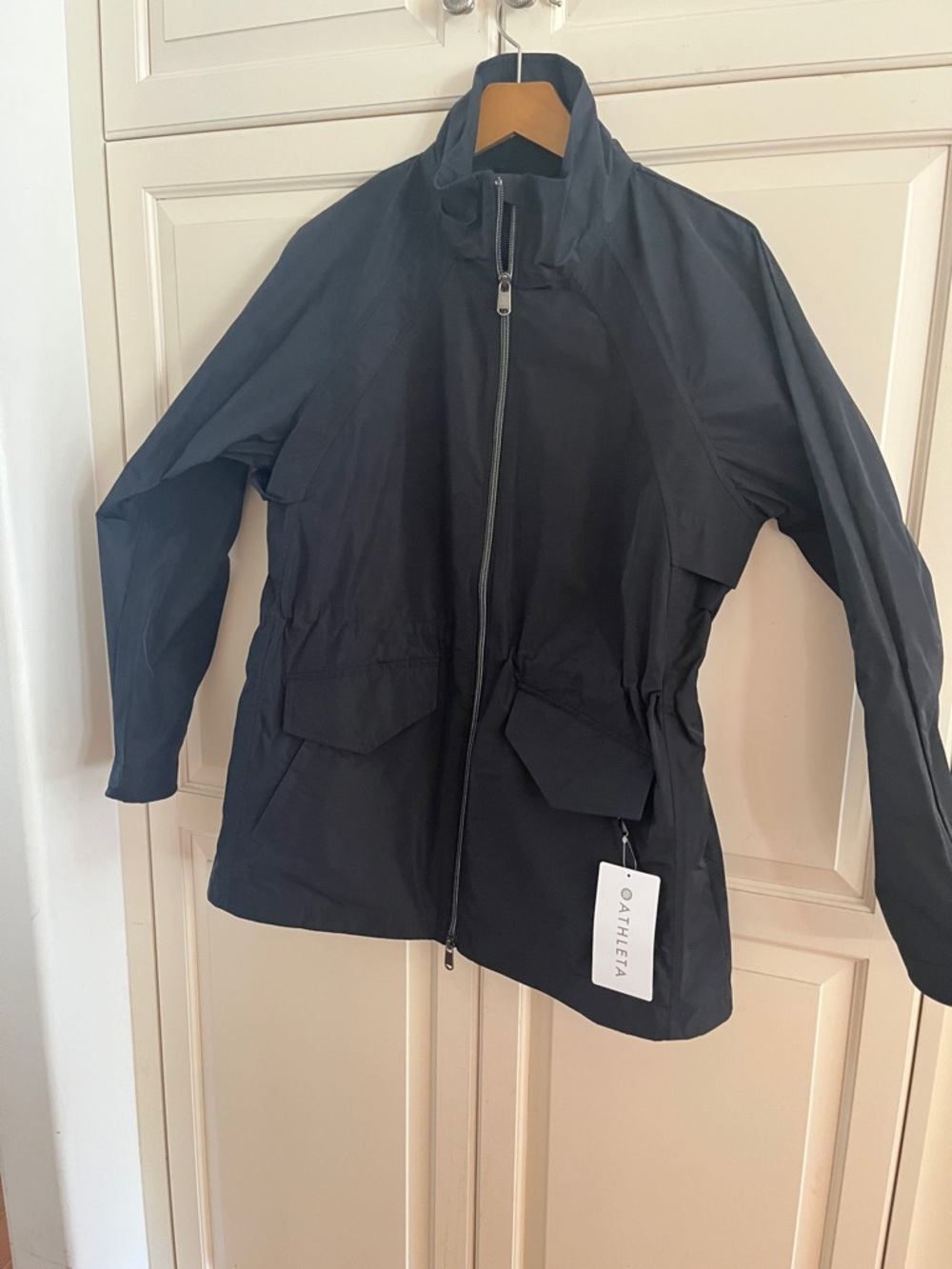 Athleta Westerly  Black Zip-Front Utility Jacket